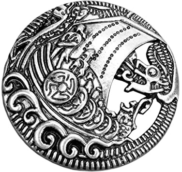 Hellery Keltische Wikinger Brosche Gewandnadel Anstecknadel Schalnadel, Keltische Fibel, Geschenk für Wikinger-Fans, 6