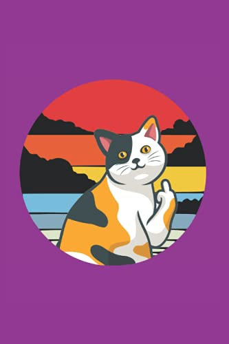 Dedo medio de gato: Cuaderno con el dedo corazón del gato - 120 páginas rayadas para anotar pensamientos, ideas e impresiones | DINA5 | divertida idea ... los gatos domésticos y con sentido del humor