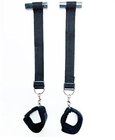 balançoire intérieure BSDM Carmen, bracelet suspendu à la porte, avec des poignets de couple amusants (noir)