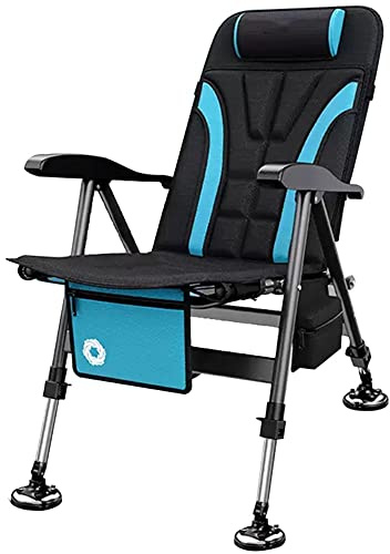 ZJIEX Campingstuhl Angelstuhl Mit Rutenhalter Klappstuhl Mit Tragetasche Strandstuhl Leicht Faltstuhl Bis 200kg Angelgeschenk Für Männer(Fishing Chair)