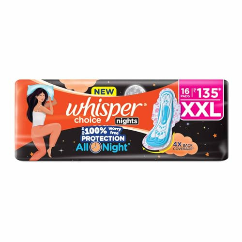 Whisper Ultra Overnight Damenbinden mit Flügeln, XXL Plus, 16 Einlagen