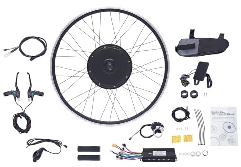 Elektrofahrrad Umbausatz 48V 1000W, Ebike Kit mit Upgrade-Display 5 Gang Geschwindigkeitsanpassung für 28 Zoll 29 Zoll und 700C Hinterrad Vorderrad Fahrrads (vorderrad)