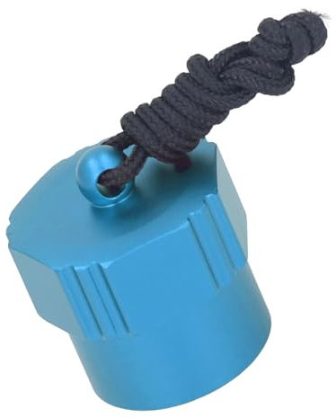 Keenso Staubkappe aus Aluminiumlegierung für Atemregler, Auslaufsicher, Hervorragender Ersatz, Halteschnur, Langlebige Konstruktion, Zusätzliche Sicherheit (Blue