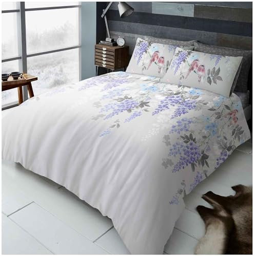 GC GAVENO CAVAILIA Complete Bed Set Double Duvet Cover With Fitted Sheet - 4 Piece Bedding Set - Quilt Cover + Bed Sheet + 2 Pillow Cases