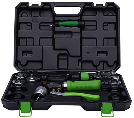 Hydraulic Copper Pipe Expander Tube Expander,Hydraulic Swaging Tool Kit with Tube Cutter for 3/8 to 1-1/8 Copper Aluminum Pipes