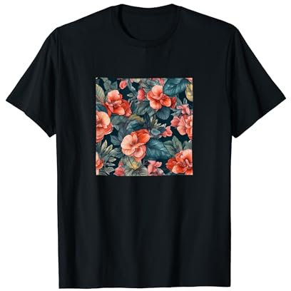 Begonie Aquarell Floral Wildflower Grafik T-Shirt