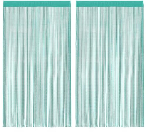vidaXL Fadenvorhänge 2 STK. Türkis 140x250 cm