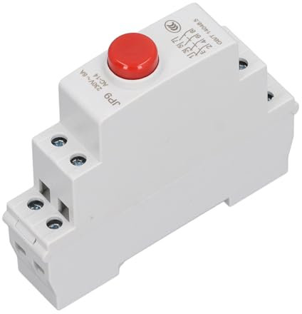 JP9 -Druckknopfschalter, AC 230V 2NO 2NC für Magnetstarter -Schütze, Elektrokontrolle mit DIN -Schienenhalterung, für Verteilungsbox, CNC -Drehmaschine (Rot)
