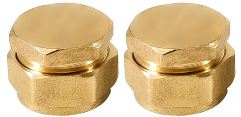 2 Stück Schraubfitting Stopfen, 16mm x 2mm Stopfen für Aluverbundrohr