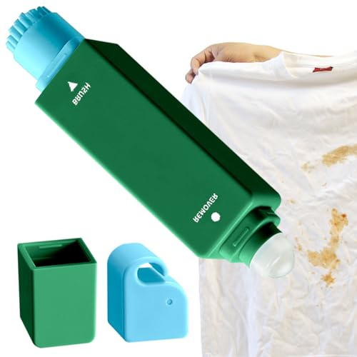 Bolígrafo quitamanchas de tamaño de viaje para ropa, limpiador instantáneo de manchas de doble extremo, suministros de limpieza de telas para ropa, aceite, grasa de alimentos, viajes al aire libre
