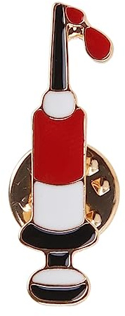 Zinklegierung Emaille Lappel Medizinische Spritze Brosche Pin Rotkristall Zirkon Drop Fashion Gold Abzeichen Schmuck Für Doktor Broschen Stecknadel Rücken Für Schmuckherstellung
