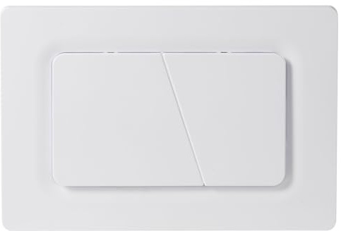 Mendorio Placa de Accionamiento WC, Compatible con Geberit, Sigma, UP300 y UP320, Función de Doble Descarga, Incluye Kit de Palanca de Descarga y Marco de Instalación. (Blanco)