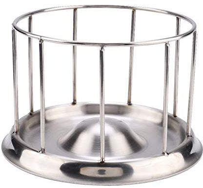 Haofy Bassin de Tortue en Acier Inoxydable, Plat de Nourriture Durable pour Reptiles, Bol d'alimentation Facile à Nettoyer 5,5 Pouces et 7, Pouces pour Aquariums de Tortues (S)