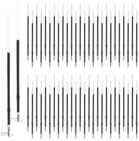 Touosy 120 Pièces Recharges de StyloRétractables, Recharge Stylo Bille Séchage Rapide, Cartouche Stylo Bille Aucune Fuite D'encre, Recharges pour Stylos Pour Écriture Fluide l'école le Bureau 1,0MM