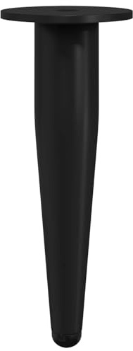 vidaXL Piedini per mobili 12 pcs Nero Ø 40 x 98 mm Ferro, Design per uffici, elementi cilindrici, estetiche minimaliste. Spazi innovativi, dove funzionalità incontra lo stile, con soluzioni moderne.