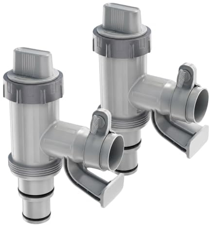 2PCS Adaptateur Tuyau Piscine, Vanne D'arrêt Pour Piscine Avec Raccord De Tuyau De 32mm 38mm,Adaptateur De Tuyau Et Support De Tuyau, Pièces De Rechange pour Piscine Hors Sol