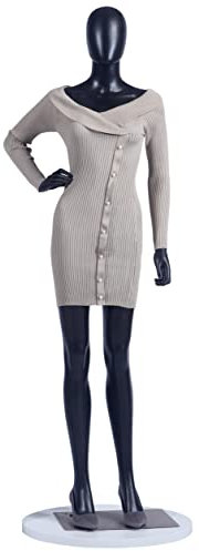 Tonhan FC-11B schwarz matt lackierte Schaufensterpuppe weiblich. Kopf abnehmbar Abstrakt weibliche Schaufensterpuppe