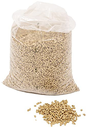 Jumbogras® Einstreu-Pellets aus Miscanthus|Elefantengras als Groß-Tier & Pferdeeinstreu, statt Stroh u. Sägespäne, für saubere Boxen|Stall|Paddock (1 Sack 15 kg)