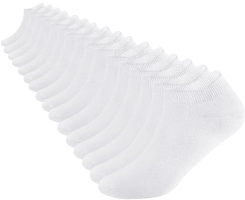 DarkCom 8 Pairs Ankle Socks Women and Mens, Ladies Trainer Socks, Cotton