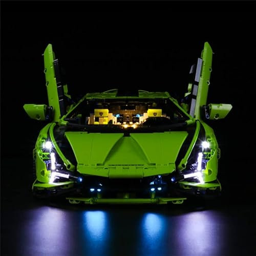 GEAMENT LED Lighting Kit Compatible with LEGO Lamborghini Sian (Sián) FKP 37 - for Technic 42115 Race Car Model (Lego Set Not Included)