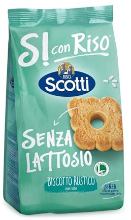 Si con Riso - Biscotto Rustico con Riso - Biscotti Senza Lattosio e Senza Olio di Palma - 350 g