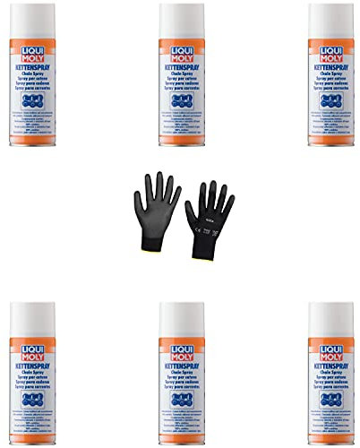 Iloda 6xOriginal Liqui Moly 400ml Kettenspray 3579 Schutzhandschuhe