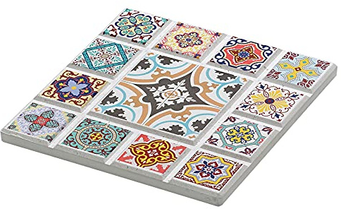 Zassenhaus Untersetzer Orientalisches Design Stern, Keramik, mit Rutschfestem Korkboden 16 x 16 x 1 cm