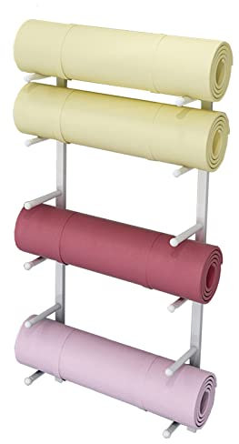 DRSFF Yoga-Matte Wandhalterung, Schaumwalzen, Gym-Matten, Yoga-Physio-Studio-Halterung 6-Tier 103cm Metall-Lagerständer für Home Gym und Studio-Übungsausrüstungsorganisator (Farbe : B)