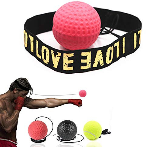 Ruankenshop Reflexball Boxball Boxen Kopf Ball Punch Ball Stirnband Boxen Ball Stirnband Boxen Stirnband Ball Boxen Zubehör Boxing Kampf Ball Reflex 3balls,Free