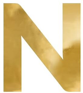PartyDeco Gold Alphabet Spiegel Braut und Bräutigam Initialen Hipsu Acryl Buchstaben Zeichen Symbol N Backdrop Hochzeit Backdrop Hochzeit Hanging Wall Floral Inschrift Spiegel