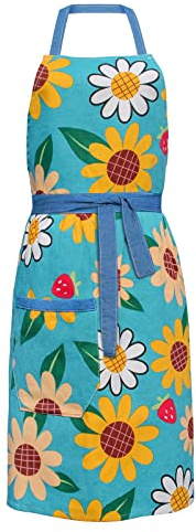 ETLEE Küchenschürze für Damen, Kochschürze für Frauen mit Tasche, Schürze aus Baumwolle für Kochen, Backen, Malen, Hausarbeiten usw.