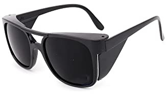 TopHomer Lunettes de protection de sécurité, lunettes de soleil de soudage enveloppantes pour bricolage, meulage et coupe (noir)