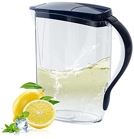 Gcroet Plastic Water Jug, 2L Water Jug With Lids Plastic Water Jug For Fridge Door Jug For Drinks Pitcher With Precise Scale Line Heat Resistant For Cold Or Hot Beverage