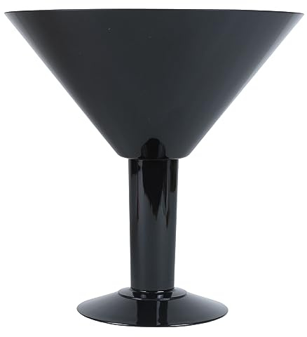 bar@drinkstuff Grande Acrylic Martini Glass 73oz / 2ltr - Oversized Plastic Cocktail Glass Ideal for Centrepieces (Black)