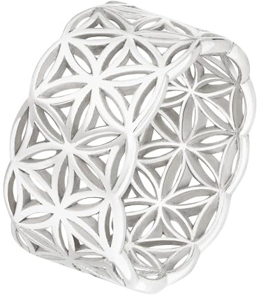 SCHOSCHON Ring Blume des Lebens 925 Silber Lebensblume Damenring