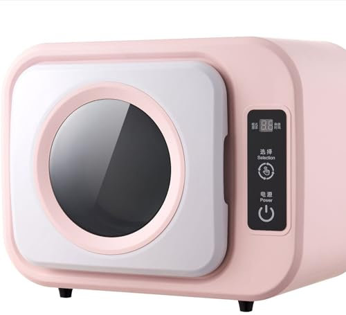 ZMIN Sèche-Linge électrique Portable, Mini Petit sèche-Linge pour la Maison, sèche-Linge électrique 300 W, Mini sèche-Linge Compact,Rose,A