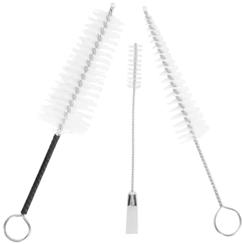 Toyvian 3 Stück Saxophon Reinigungsset mit Konischen Nylonborsten Edelstahl für Mundstück und Klarinette zur Instrumentenpflege