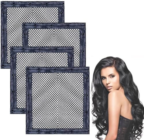 Length n Lock Haardehner, Lockenwickler für Haar, Länge und Lock, lockiges Haarnetz, Netz-Wickel gegen Einlaufen (17,8 cm, 4 Stück)
