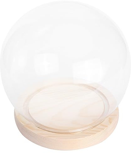 HOMSFOU Cloche Verre pour Maquette Couvercle Verre Transparent Récipient de Présentation Compact pour Figurines