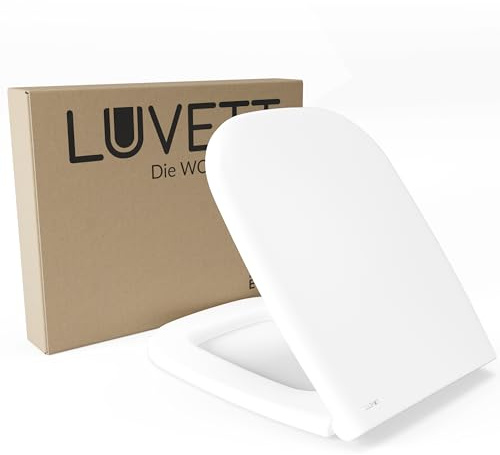LUVETT D260 WC-Sitz D-Form SoftClose Absenkautomatik TakeOff Weiß | WC-Sitz D-Form aus Duroplast mit SoftClose Absenkautomatik. TakeOff EasyClean Funktion. Kompatibel mit Duravit D-Code.