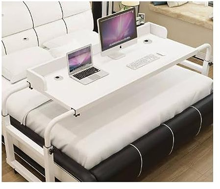 Überbett-Schreibtisch, Überbett-Schreibtisch, Überbett-Tisch mit Rollen, Kingsize-Bett-Tisch, Überbett-Laptoptisch, Überbett-Tisch, höhenverstellbarer Computertisch