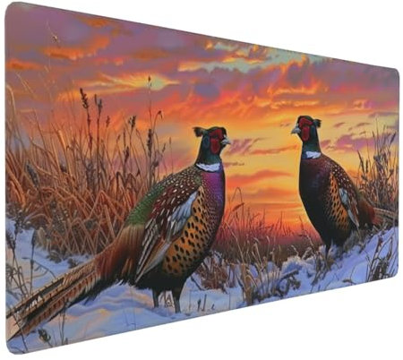 Large Mouse Pad 1200x600x4mm Snow Scene Gaming Mouse Mat Animal XL Mousepad Anti-Fray Stitched Edges with Non-Slip Rubber Base,Ergonomic Mouse Pad Extended Desk Mat, Home Office Accessories PC,Laptop