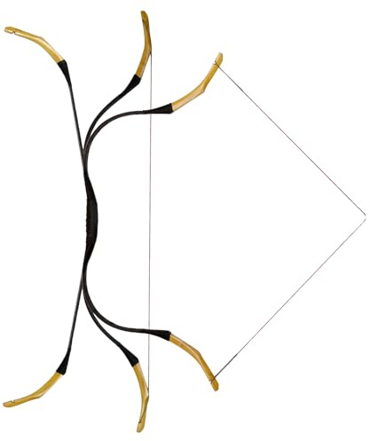 ARCXTEN Bogenschießen Erwachsene Jagdbogen Traditioneller Tatar Recurvebogen Fiberglass Reiterbogen für Anfänger- Bogenschießen zum Pferd | 30-50lbs Zuggewicht | Alibow Tatar Bow (40lbs)