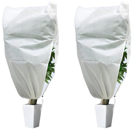 MAILEKT 2 Stück Winterschutz Pflanzen Außen, Pflanzenschutz Winter Kübelpflanzen, Frostschutz Kälteschutz Pflanzenschutzhaube für Palmen Bananenpflanzen Olivenbaum (180 X 210)