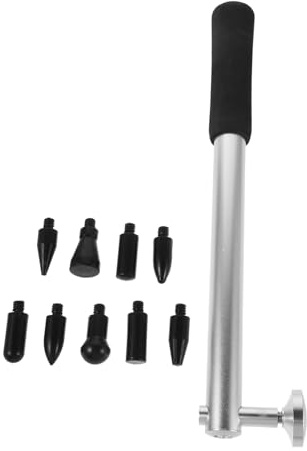 VALICLUD Kit per Rimozione Ammaccature Auto Senza Vernice Martello in Alluminio con Teste in Plastica Strumenti per Riparazione Livellamento Rapido Danni alla Vernice Facile Utilizzo per