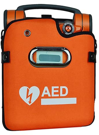 YIYIRAN AED Defibrillator Storage Bag, Portable AED Medical Bag with Transparent Window Design, Strap Adjustable and Waterproof Fabric, Emergency Instrument Container for Home, Public Places