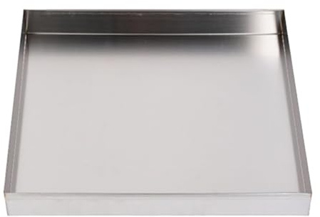 Bandeja de acero inoxidable para lavadora de 1 mm, protección contra fugas de CA, bandeja de goteo de aceite para plantas debajo del coche, secadora y lavavajillas, 40 x 40 x 5 cm