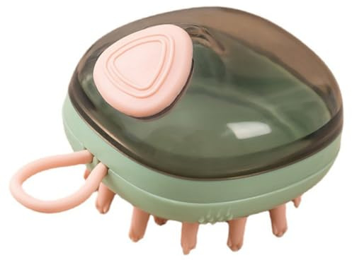 Ipetboom Kopfhautpeeling Massagebürste aus Abs Material Grün zur Entspannung und Druckentlastung für Zuhause und Reise Geeignet für Kinder und Erwachsene