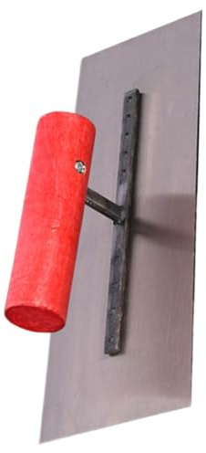 POPETPOP Truelle à Lisser pour Rénovation et Usage Commercial, Lame en Acier Inoxydable Poli avec Structure Estampée, Manche en Bois Ergonomique pour Béton et Mortier de Ciment