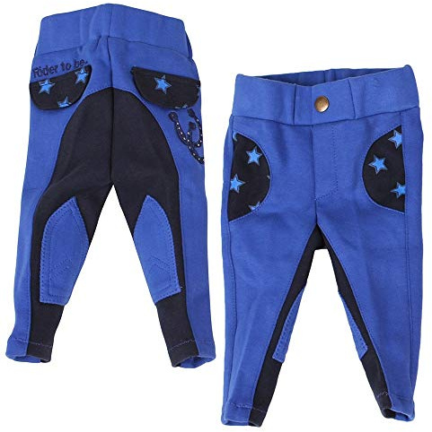 QHP Pantalone da Equitazione Mickey Kids in Size: 92 (EU). - Blu - 92